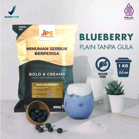 

Powder Drink JPS Bubuk Minuman Rasa BLUEBERRY PLAIN 1Kg