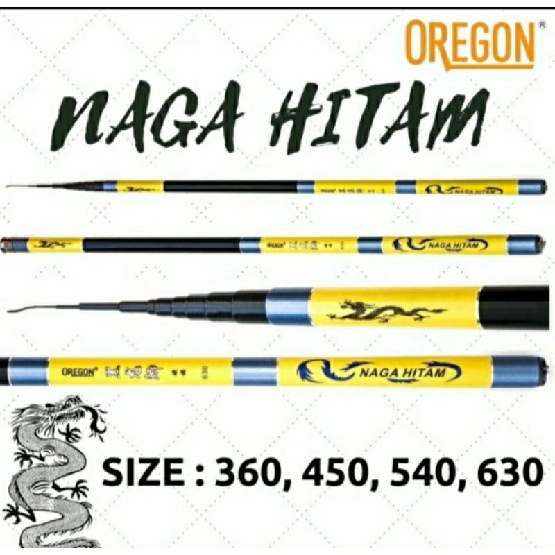 Joran Tegek OREGON NAGA HITAM 360,450,540