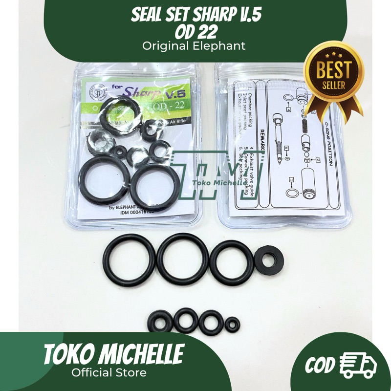 Seal Set V5 OD 22 | Seal Sharp | Sil Set | Original Elephant