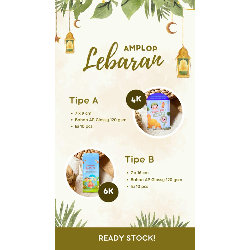 

Amplop Lebaran Tipe B 7x16 cm