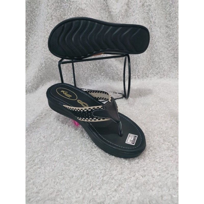 Hand made Rosta . SANDAL TASIK WANITA WEDGES KULIT SINTESIS