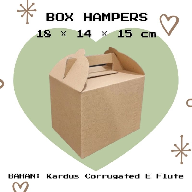 

(MIN ORDER 10 PCS) GABLE BOX 18x14x15 / BOX HAMERS PARCEL LEBARAN IDUL FITRI NATAL