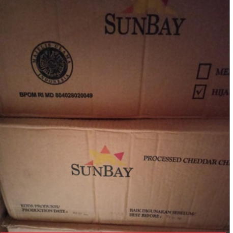

keju sunbay 2 kg per karton. GOSEND ONLY!!
