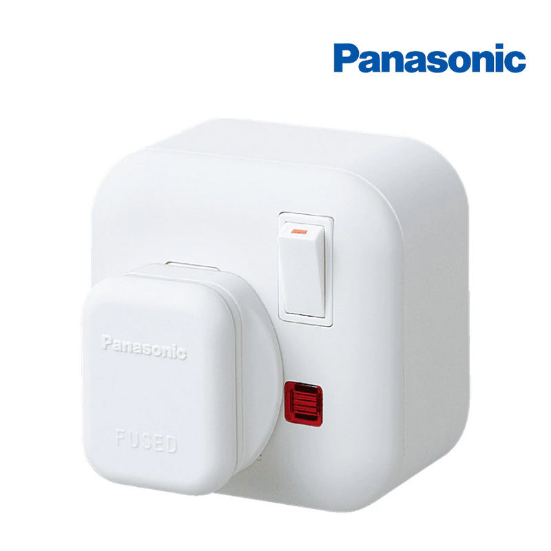 STOP KONTAK STOPKONTAK SOCKET AC PANASONIC dengan Lampu indikator Switch Saklar On / off 1 SET KOMPL
