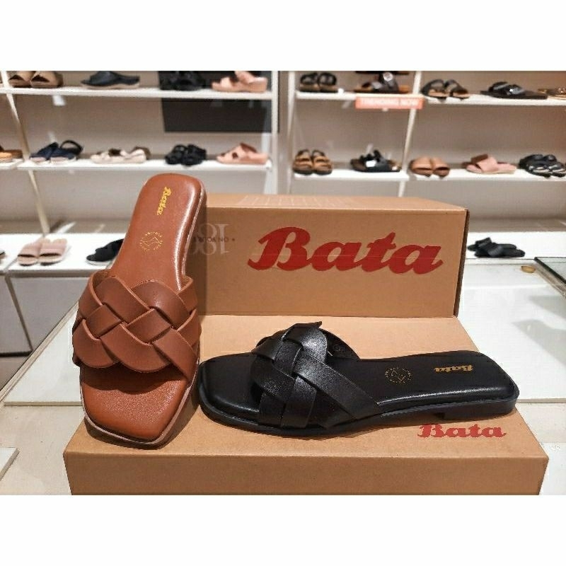 Bata Sandal Slop Flat Wanita Trendi