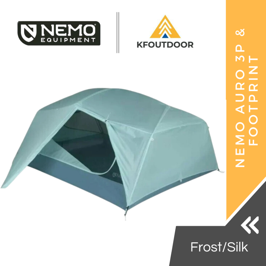 Tenda Camping Outdoor - Nemo TENT Aurora 3person & footprint warna FROST/SILT