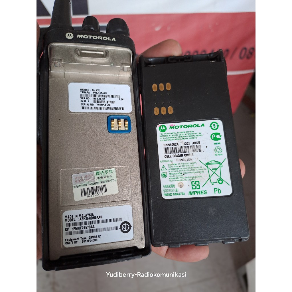HT MOTOROLA GP338 is COCOK DI TAMBANG FREKUENSI UHF MOTOROLA GP 338 UHF EXPLOSIVE PROOF