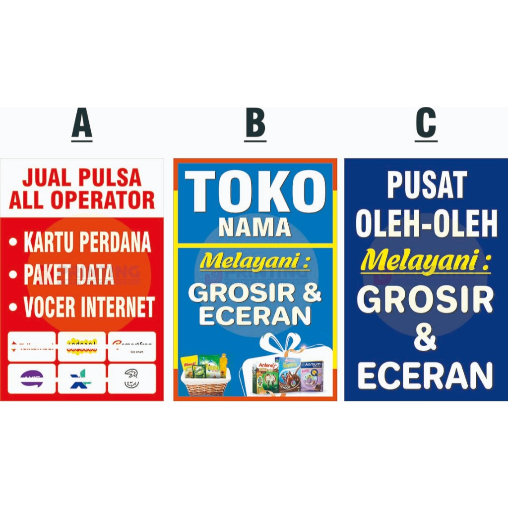 

STIKER JUALAN UNTUK TOKO ATAU KONTER ( DIJUAL PER PCS )