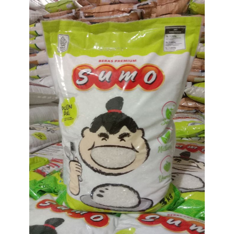 

Beras Sumo Hijau 3 Kg Pulen PAS