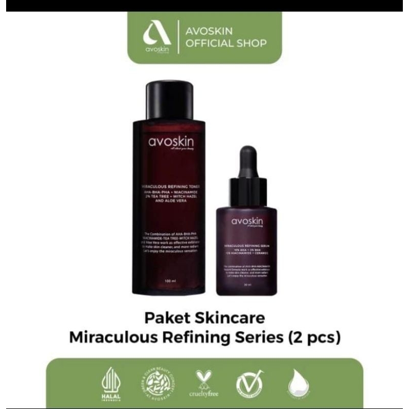 
Paket skincare eksfoliasi  avoskin miraculous refining series