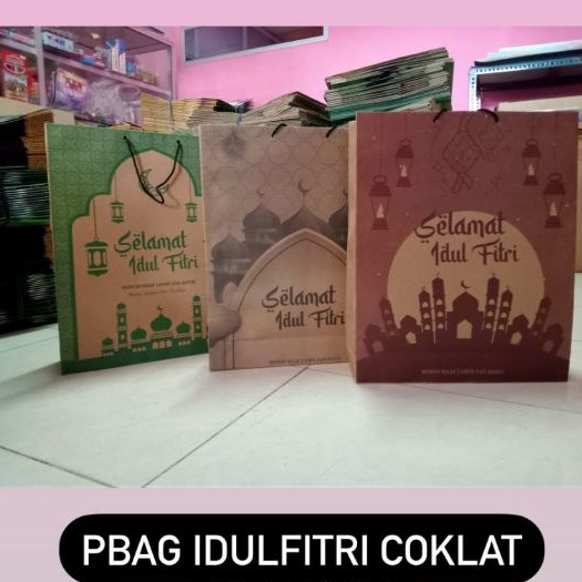 

Paperbag Tas Kertas /Tas Souvenir IDUL FITRI COKLAT