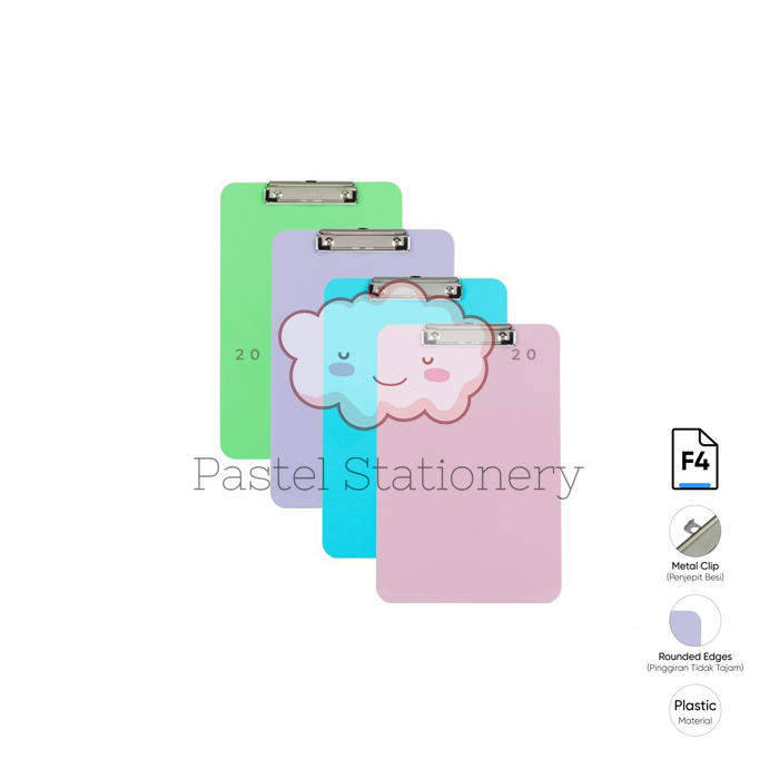 

Papan Jalan Dada Ujian F4 Joyko CLB-69F4 - Clipboard Pastel Color Folio Clip Board