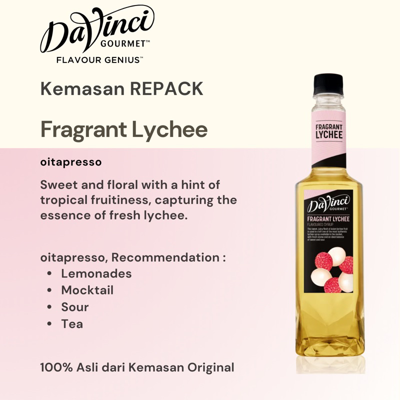 

REPACK - Davinci Fragrant Lychee Syrup [30, 50, 100] g