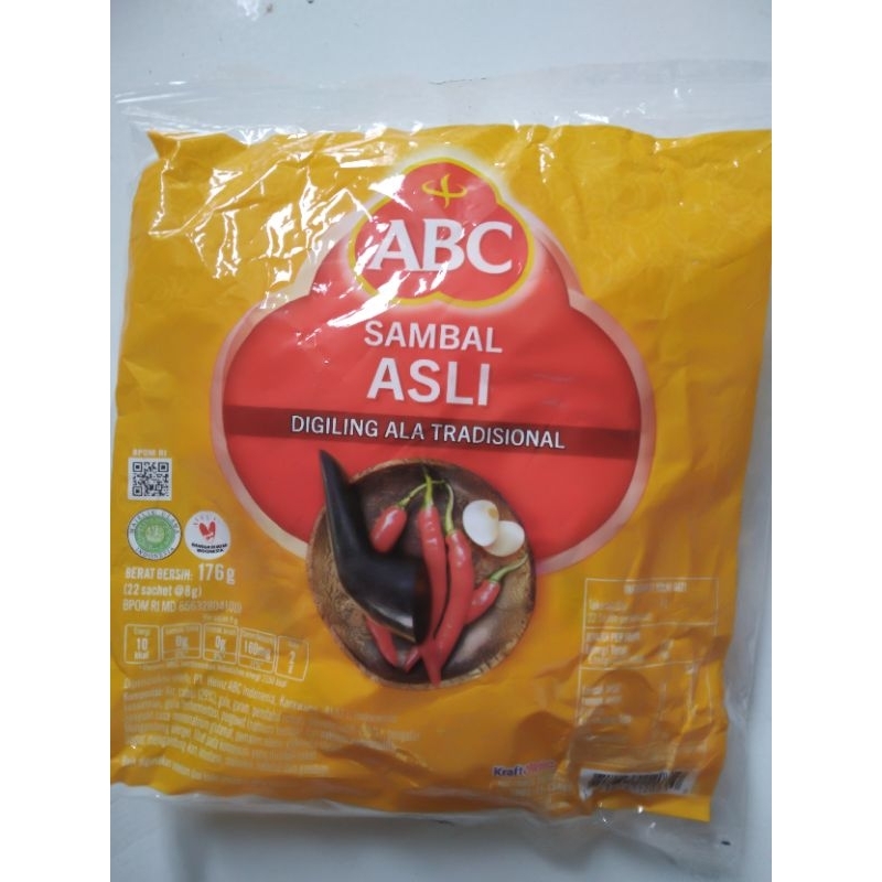 

ABC Saus Sambal Asli Kemasan 1 Pack isi 22 Sachet