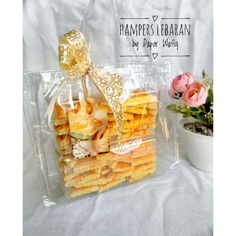

HAMPERS KUE SEMPRIT KELAPA isi 2 TOPLES UKURAN 350 gr