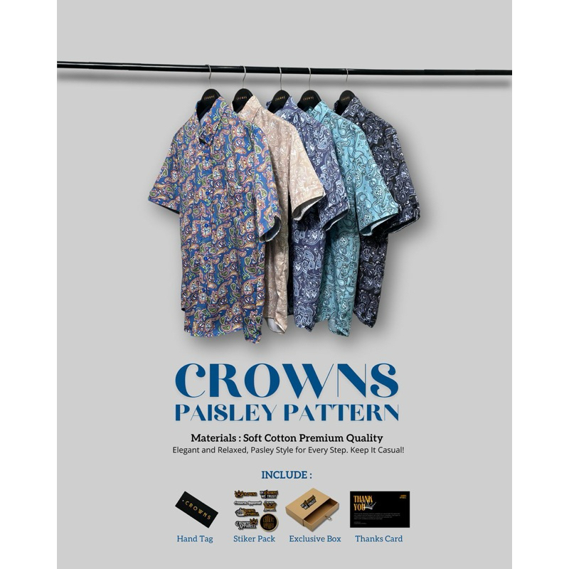 Kemeja Casual Paisley Panjang