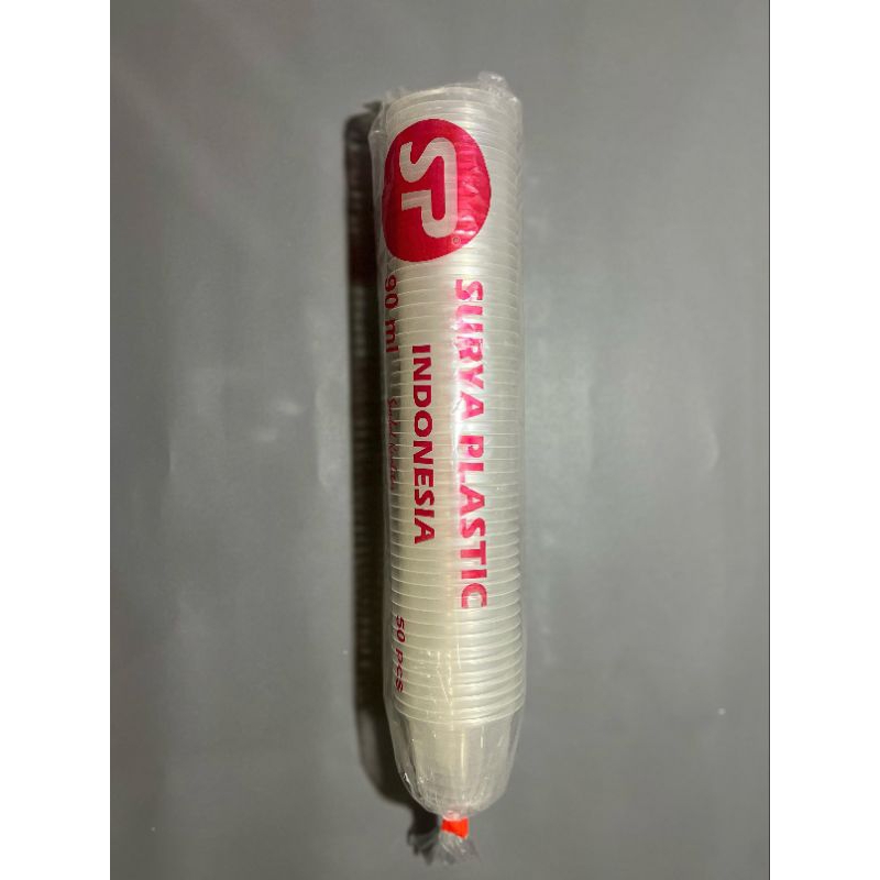 Cup Agar/Jelly SP SURYA PLASTIK uk 60ml & 90ml + tutup