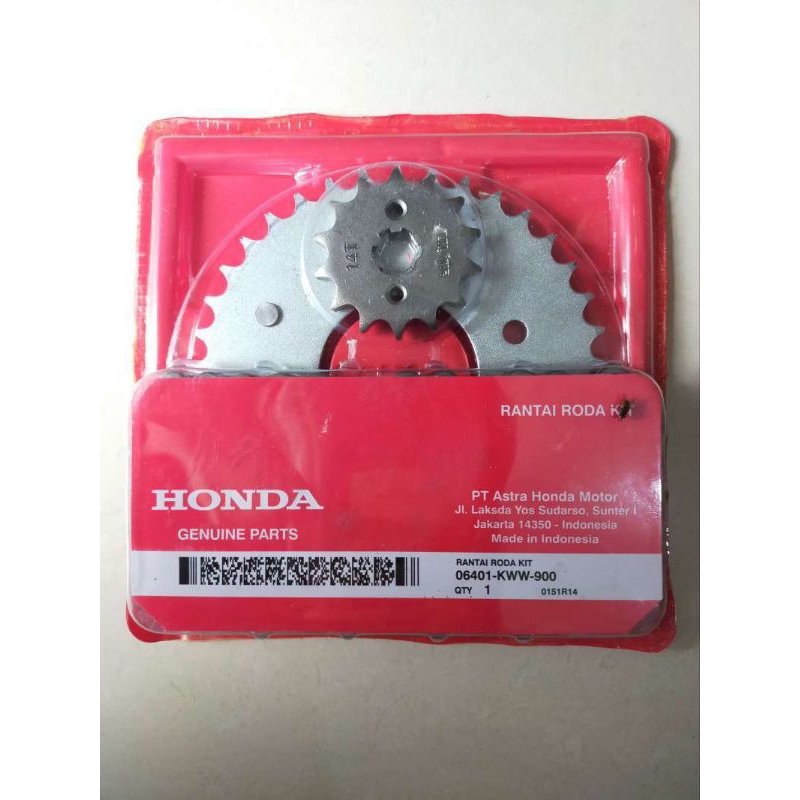 gear set+rantai revo fit, blade fi, revo fi, revo abs KWW