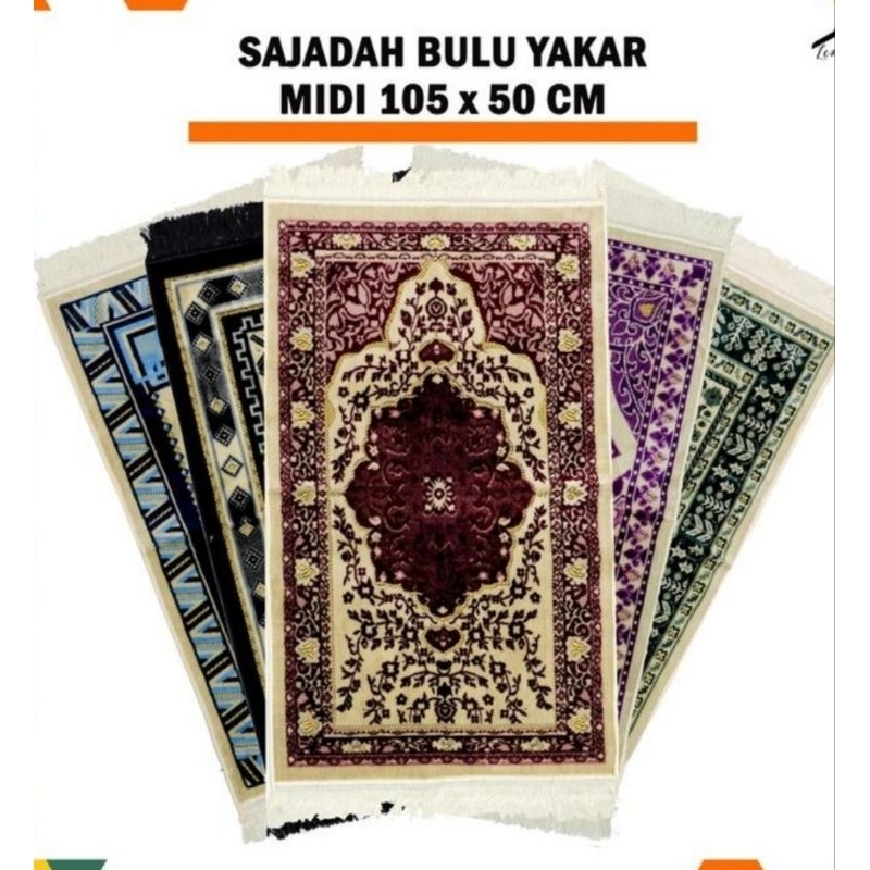 Sajadah Tebal Bludru Halus Ukuran 55x110 Sajadah Yakar