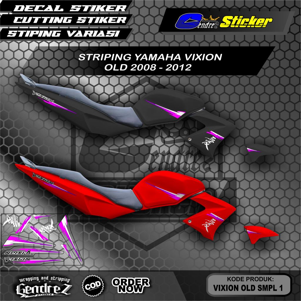 SIMPEL STRIPING MOTOR VIXION OLD TRANSPARAN UV, STIKER MOTOR VIXION OLD TRANSPARAN UV