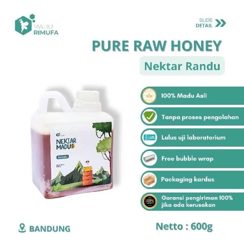 

Madu Murni Nektar Randu 600 Gram 100% Madu Asli
