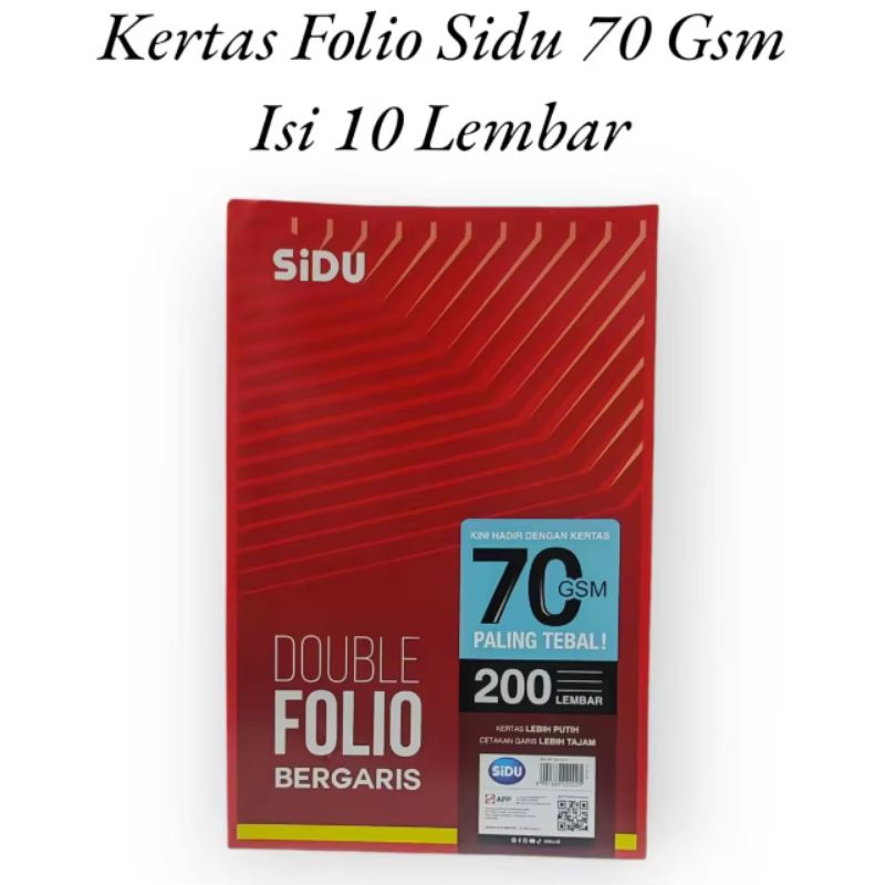 

Kertas Double Folio Bergaris Sidu Isi 10 Lembar