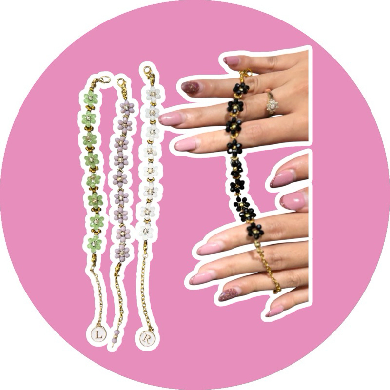 Gelang Manik dg Charm Huruf