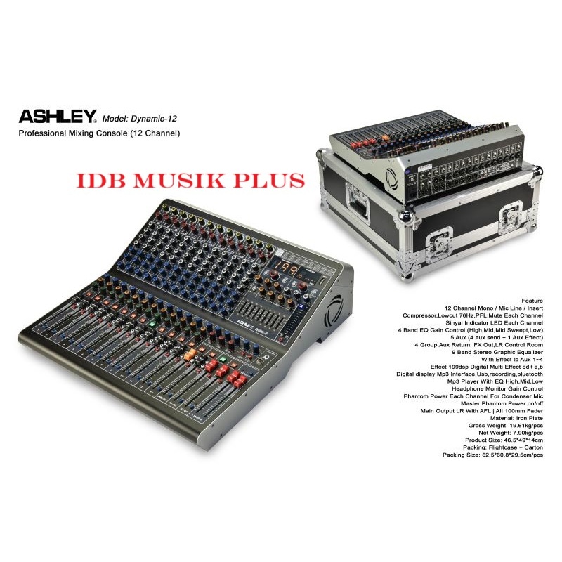 Mixer 12 Ch Ashley Dynamic12 Dynamic 12 Original