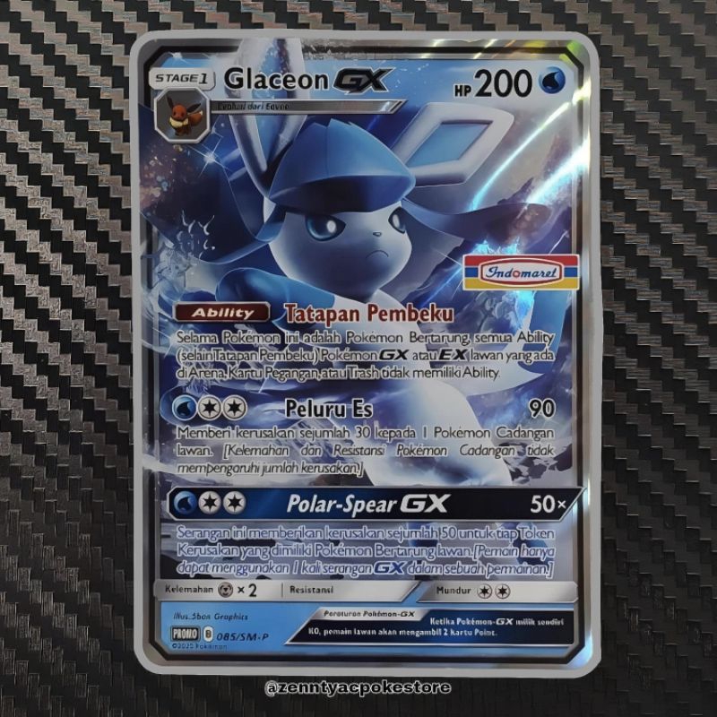 Glaceon GX Promo 085/SM-P, Kartu Pokemon Indo TCG, Indomaret
