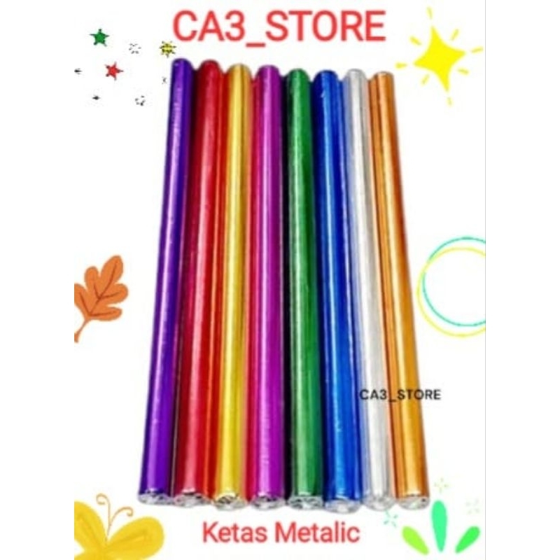 

Kertas Metalik/ Kertas sampul mengkilat/ Kertas Metalik sampul buku ukuran 50×60 CV