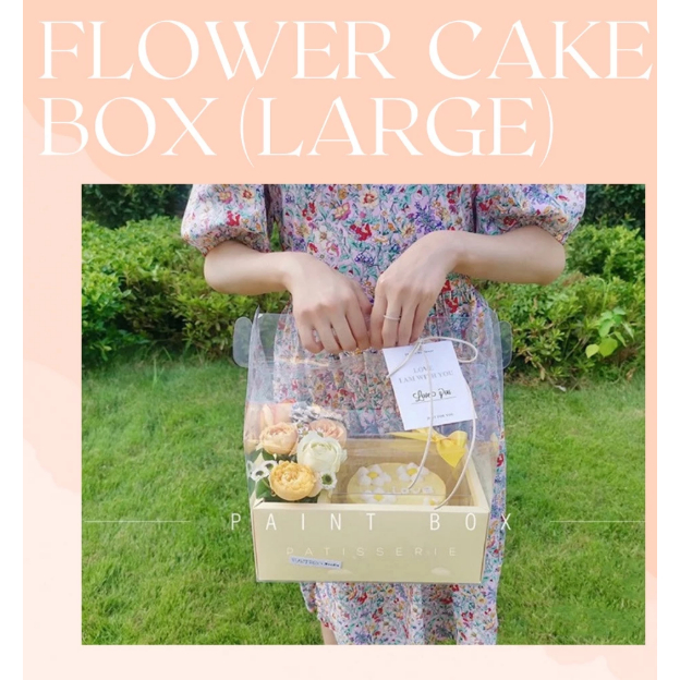 

Transparant Flower Box / Flower Cake Box / Kotak Bunga kue (large)
