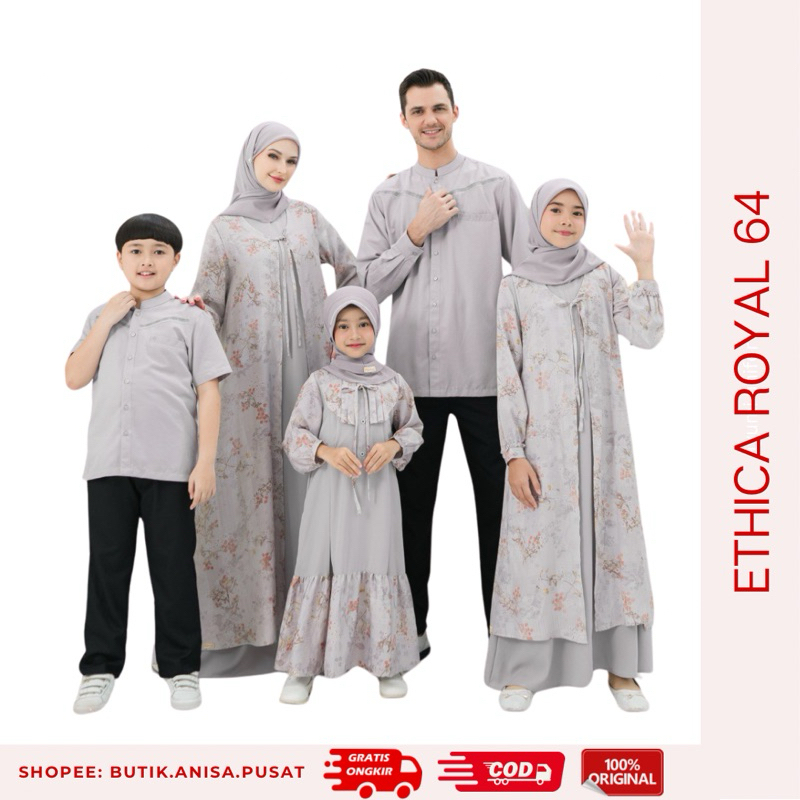 ETHICA ROYAL 64 TITANIUM Sarimbit Keluarga 2025 Gamis Kagumi 346 Kagumi Kids 188 Koko Kahfi 366