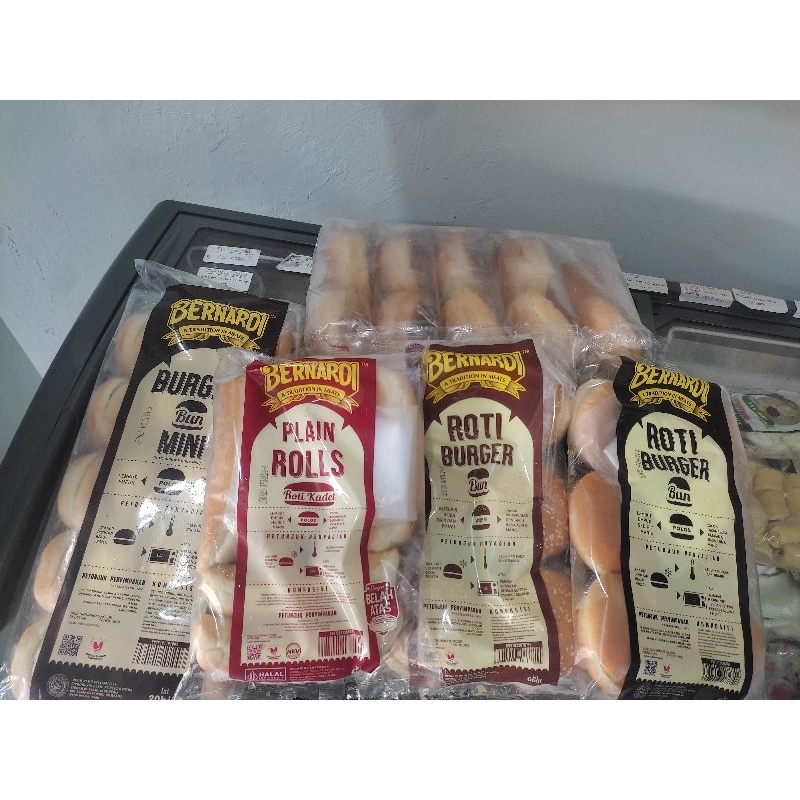 

Roti burger biasa mini isi 10
