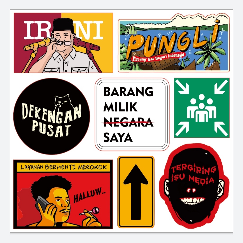 

Sticker Pack Ironi Prabowo Subianto Isu Media Politic