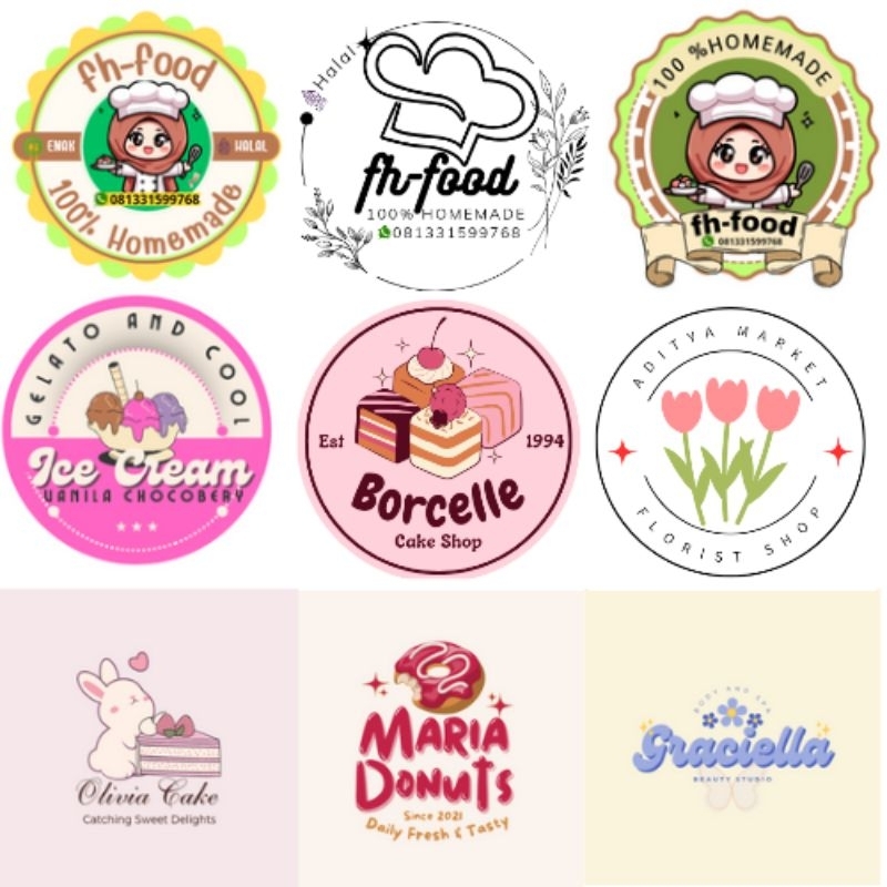 

Cetak Sticker logo toko / olshop