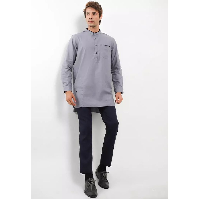 KOKO LOIS ORIGINAL PRIA LENGAN PANJANG WARNA ABU GREY