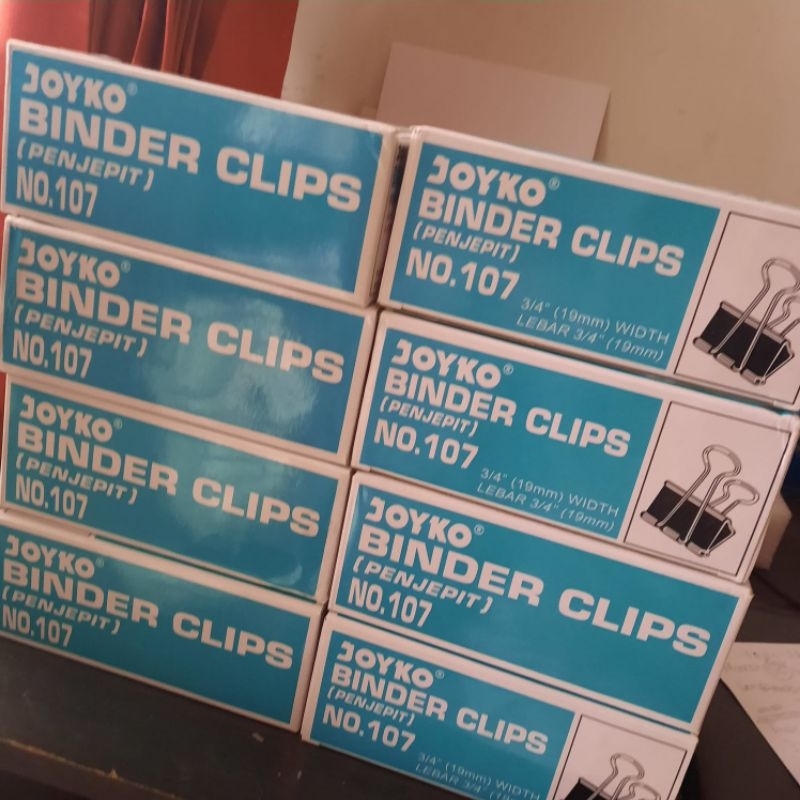 

Binder Clip Joyko No 107 harga per Gross (=isi 12 Lusin)