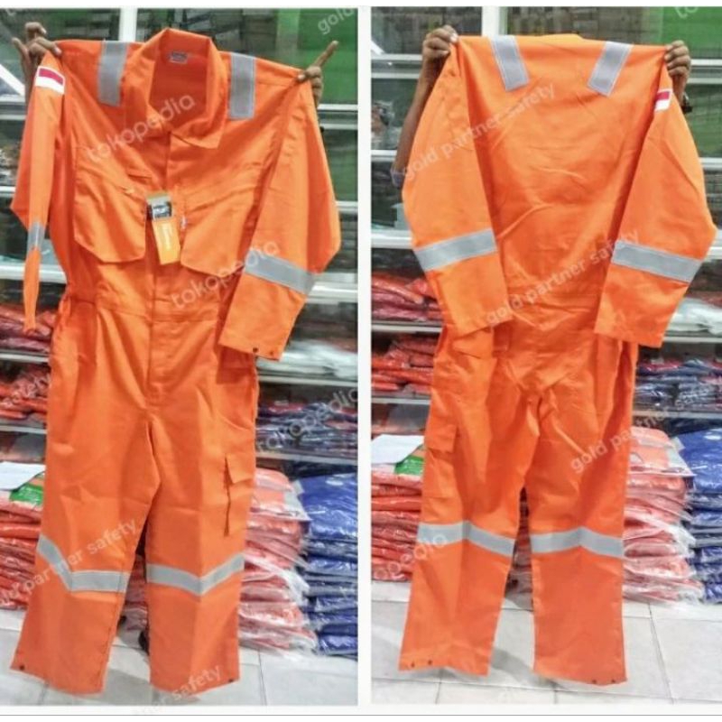 Wearpack Coverall Flemings Nomex IIIA DUPONT 4, 5 Oz Bahan Nomex Asli - s