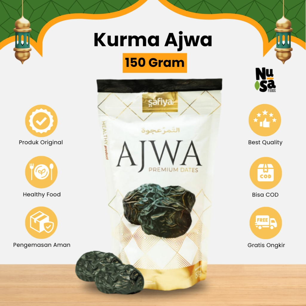 

Kurma Ajwa 150 Gr Kurma Nabi Quality Premium Oleh Oleh Haji Umroh