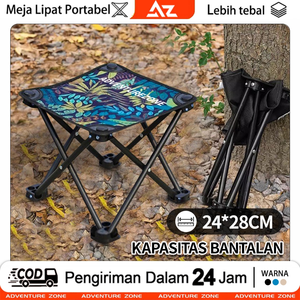 ✨[READY] ✨ AZ Kursi Lipat Outdoor Serbaguna Bangku Lipat Portable Kursi Lipat Mancing Mini Tanpa San