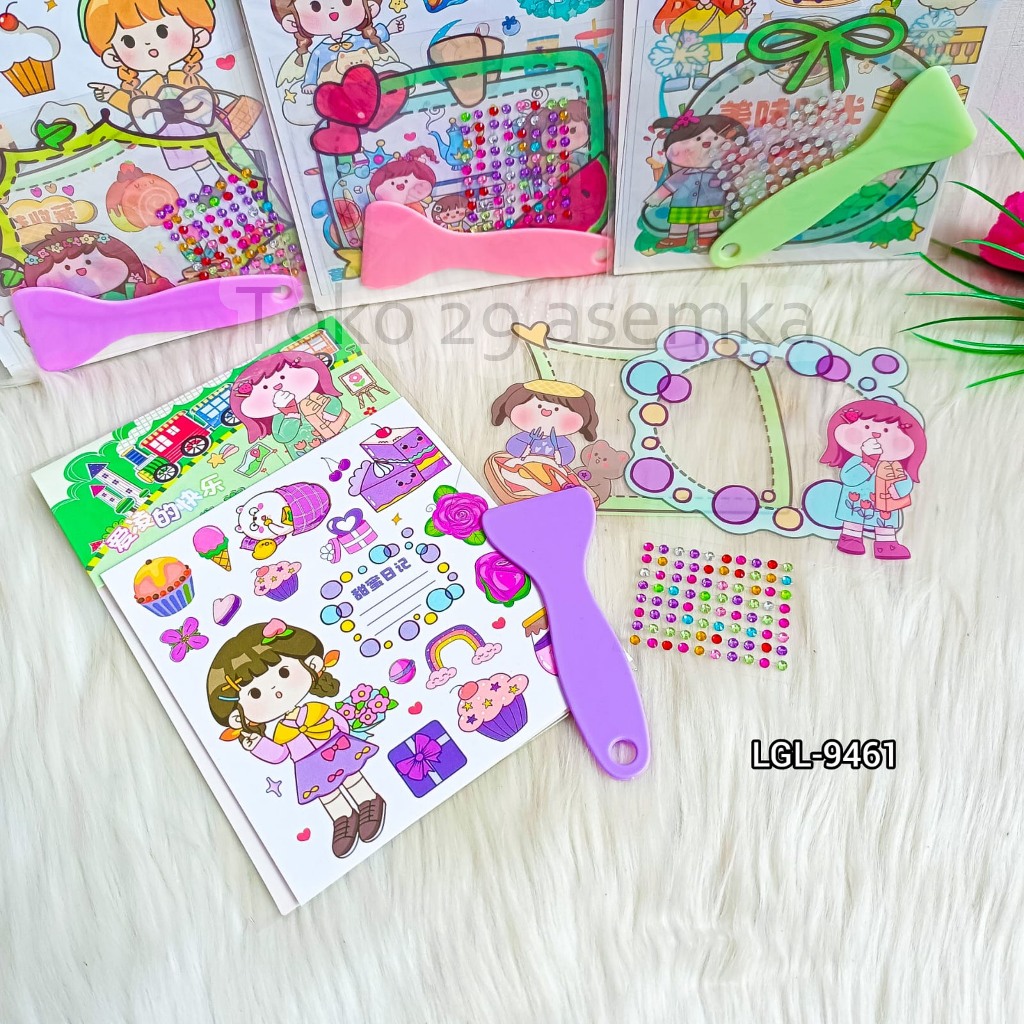 

SET STICKER (5 IN 1) LGL-9461 3 LEMBAR STICKER PERATA GLITTER LUCU IMUT KARAKTER GAMBAR