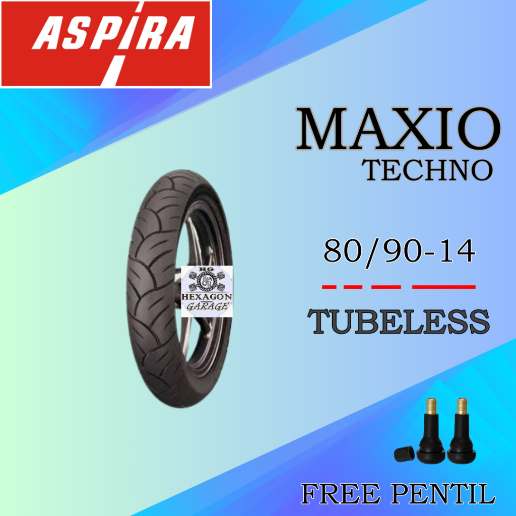 Ban Motor Aspira Techno 80/90-14 Tubeless ASPIRA MAXIO TECHNO Ring 14