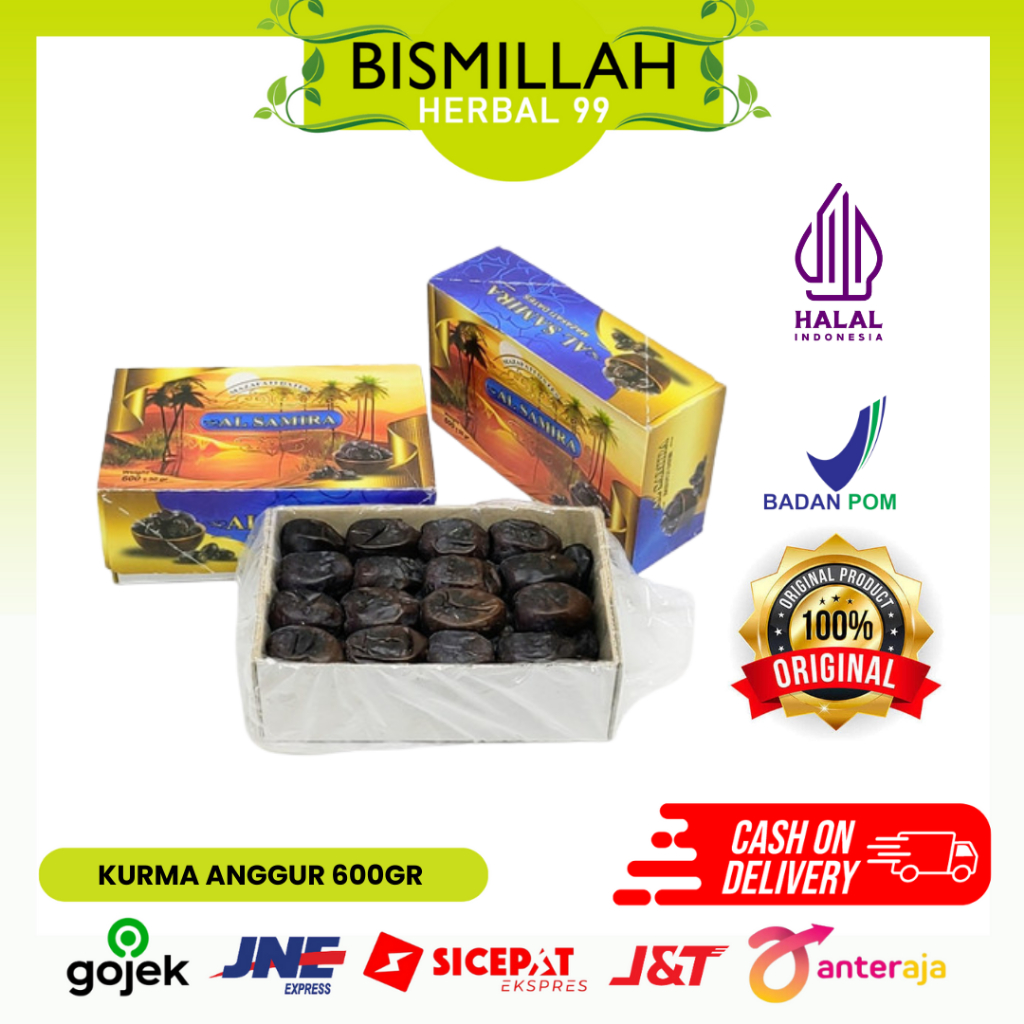 

KURMA BAM AL SAMIRA 600GR - ASLI KURMA ANGGUR MANIS ±50