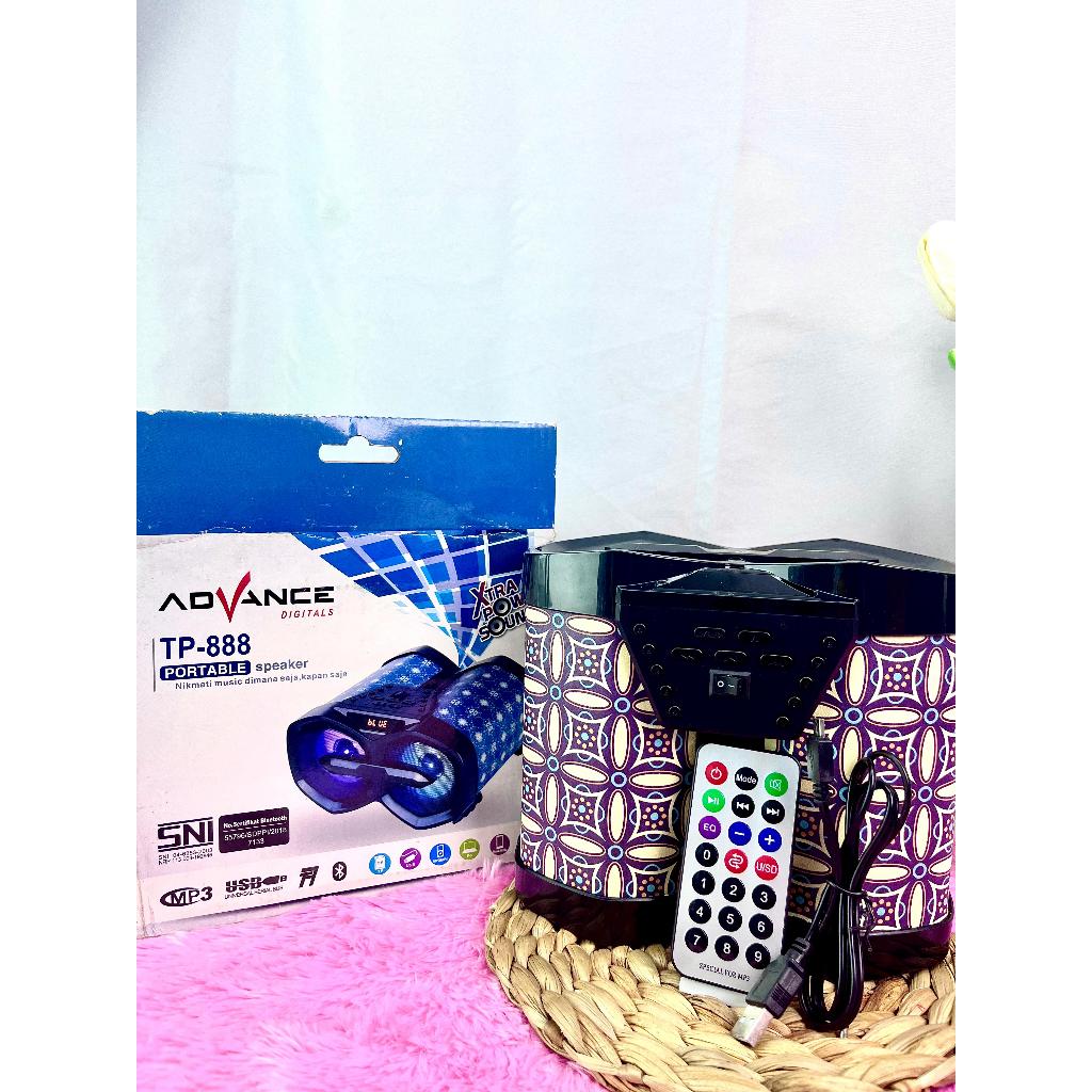 Speaker Musik Advance Portable Speaker Bluetooth Teropong Advance TP -888 BT/30 Extra Power Sound Bi
