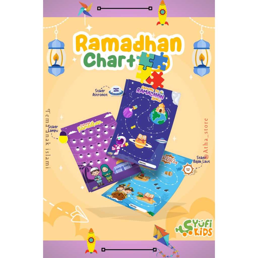 

RAMADHAN CHART /Ramadha tracker Stiker Apresiasi untuk puasa anak