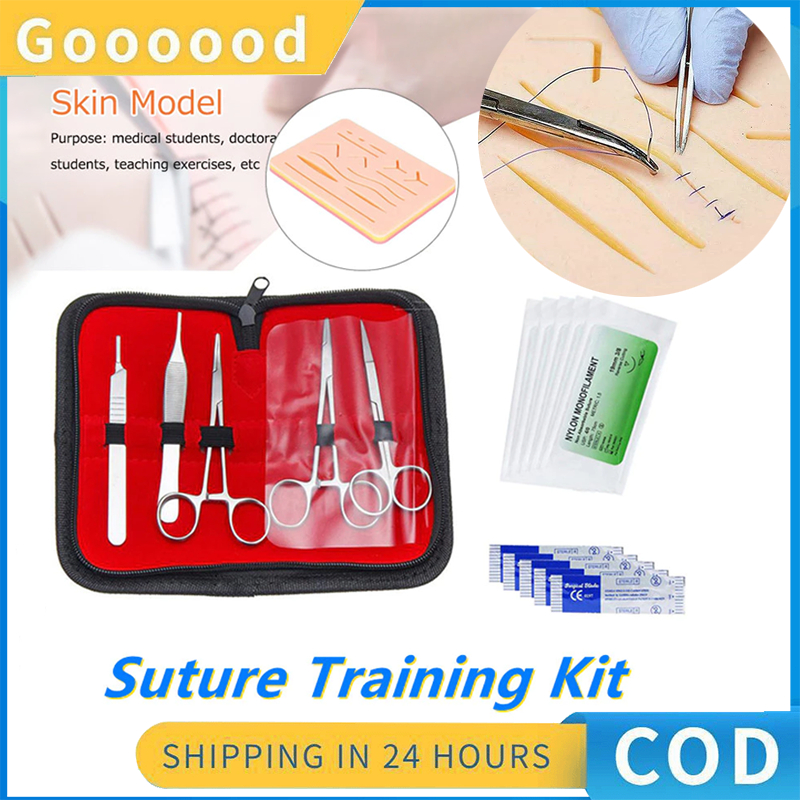 Set Bantalan Model Kulit Silikon Jahitan Praktek/Perlengkapan Medis Jahitan Luka Medis Kulit Silikon