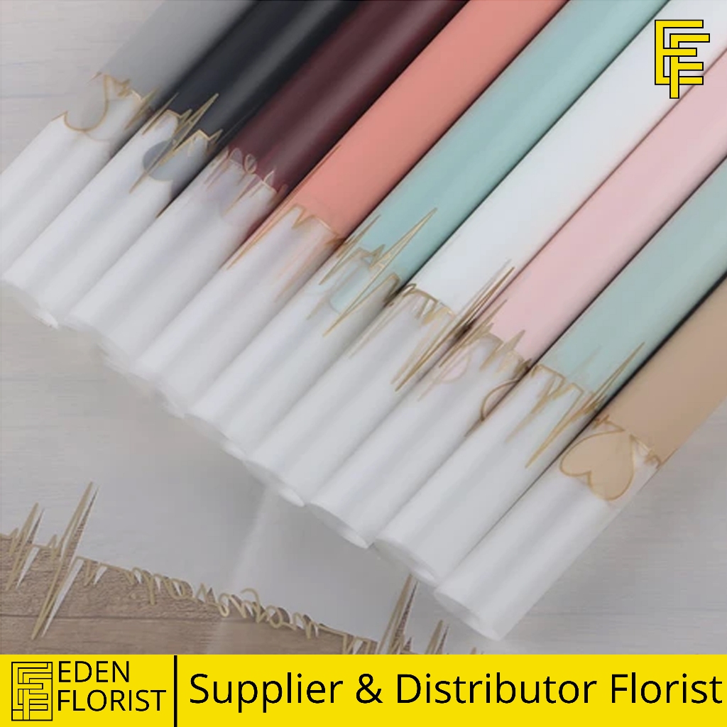 

EdenFlorist Kertas Cellophane Buket Bunga Flower Wrapping Paper Celophane Motiv Love Valantine COD KB6052