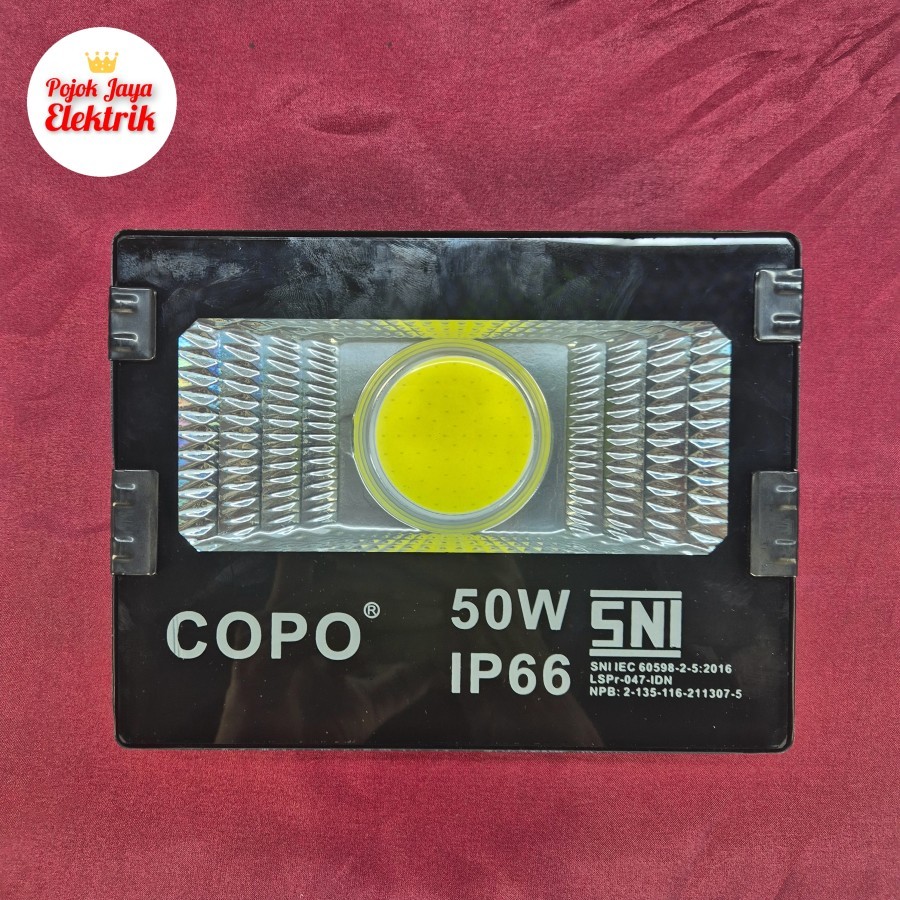 Lampu Tembak Kap Sorot 1 Mata Besar LED 50W Watt IP66 Slim LED Flood Light