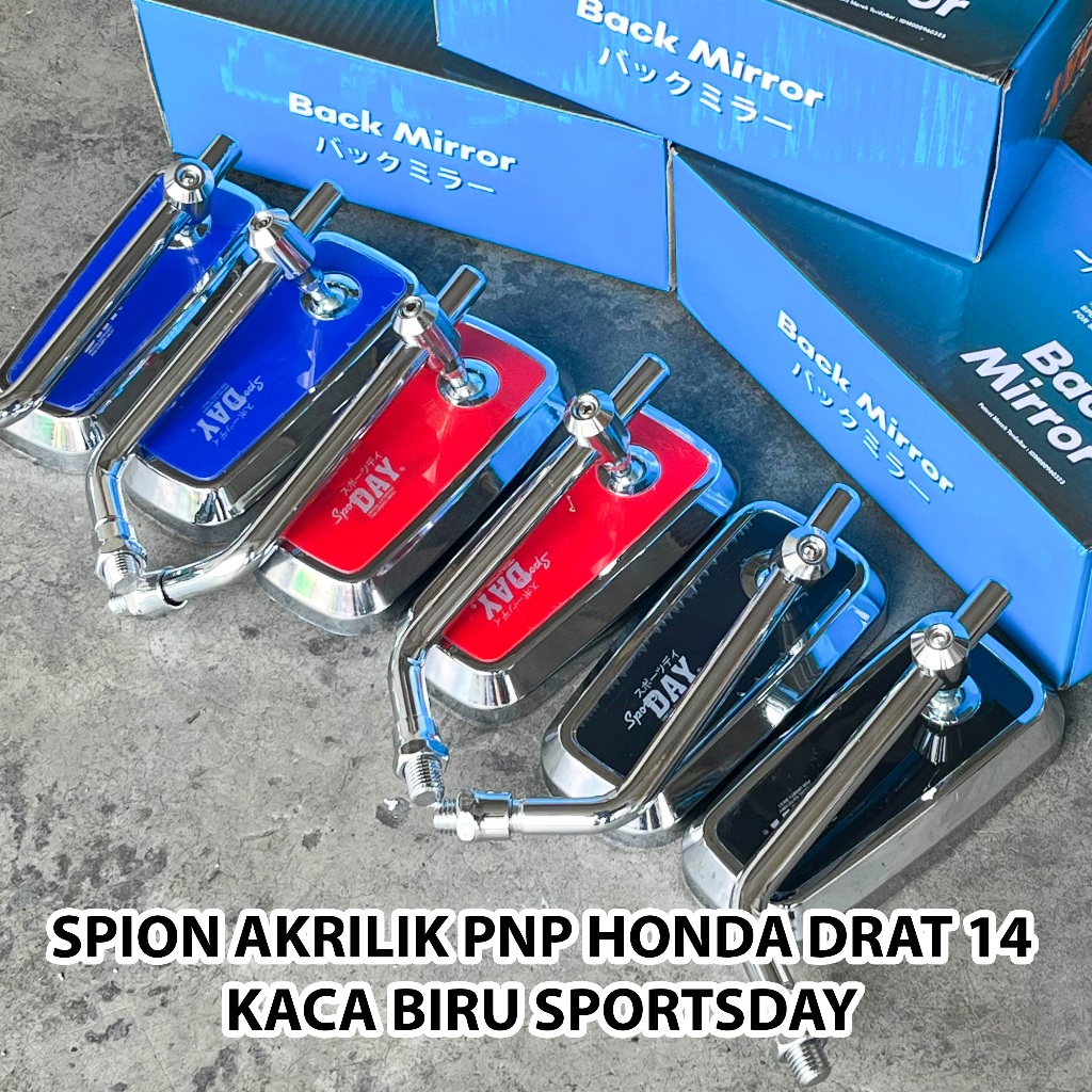 Spion Akrilik Kotak Honda Kaca Spion Acrylic Kotak Kaca Biru Vario Beat Megapro CB GL Scoopy