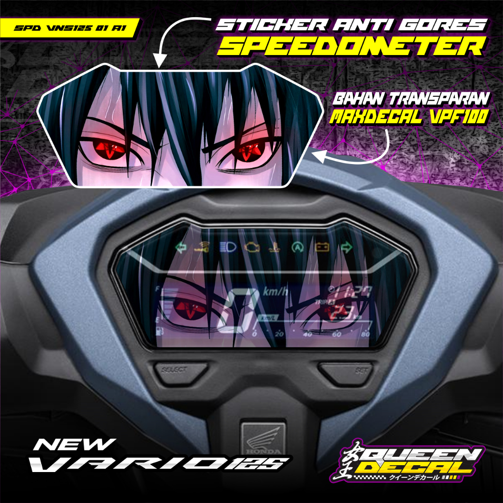 Stiker Transparan Speedometer Vario 125 New Desain Karakter Anime - SPD-VNS125